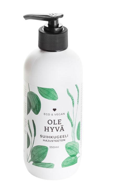 ole hyvä luonnontuote suihkugeeli hajusteeton